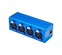 Koolenry Artnet Mini DMX512 4 Univers 2048 Interface de Contrôleur D'Éclairage Disco Ethernet avec MA2 Bleu