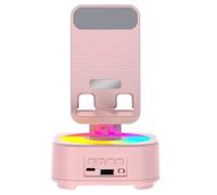 Koolenry Bluetooth en Haut-Parleur de Haut-Parleur Vocation de Chargement Banque LED Multifonctionnelle LED Bluetooth en Haut-Parleur Rose