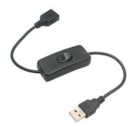 Koolenry Câble de Rallonge de Charge USB 2.0 Mâle vers avec Interrupteur à Deux Cœurs 1m pour Lampe de Bureau Ventilateur Enregistreur de Conduite