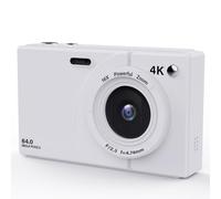 Koolenry Caméra Vidéo Numérique Digital Zoom 16x 64MP 4K CCD avec Écran de 2,8 Pouces, Support WiFi et Carte Mémoire 32 Go Incluse B