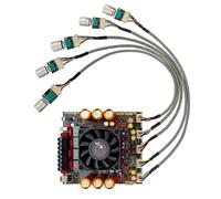 Koolenry Carte D'Amplificateur de Puissance NuméRique -AS21P, Module D'Amplificateur Bluetooth StéRéO 2 X 3000 W + 600 W avec Caisson de Basses et Blindé