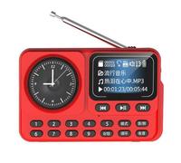 Koolenry Clock FM Radio Radio Receiver Paroles LED Multifonctionnelles Afficher L'Enregistrement de Support Portable