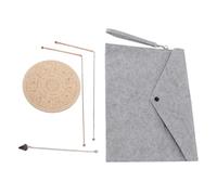 Koolenry Coffret Spirituel de de Sourcier en Cuivre avec Pendentif Pendule, Tapis de Divination et Sac pour L'Eau, et le Paranormal.