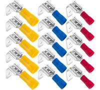 Koolenry Connecteurs à Fourche Spade Déconnectez Kit D'Assortiment de Connecteurs à Fourche Piggyback/Mâle Semi-Isolés, Bornes de Sertissage de Câble 16-14 AWG B