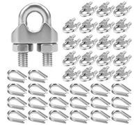Koolenry Cordeau de Détroignant U Boulon Fixation de Selle 20pcs M5 Pince de Câble en Acier Inoxydable
