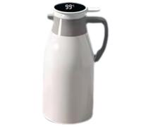 Koolenry Cuisine Ménage à Ménage Kettle Affichage Numérique Café, en Verre Flacon Vide de Grande Capacité Bouteille d'eau Blanc / 2l