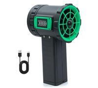 Koolenry Dépose de Neige Extérieure Blower Air 650W 240 Km/H Indicateur de Batterie de Ventilateur de Moteur sans Balais Green