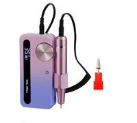 Koolenry Électrique 35000 Tr/Min Électrique Machine à Manucure Perceuse à Ongles Électrique à Ongles Machine à Manucure avec Mode Pause pour Ongles en Gel Acrylique Rose