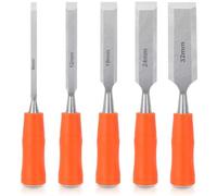 Koolenry Ensemble de 5 Ciseaux à Bois, Outils de Menuiserie, Ciseaux à Bois pour le Travail Du Bois avec Embout en Acier, Ciseaux à Bois