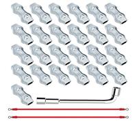 Koolenry Ensemble de Connecteur M5 Poly Rope Connecteur en Acier Galvanisé avec Ensemble de Connecteurs de Corde en Cuivre en Cuivre en Silicone