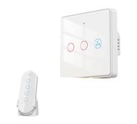 Koolenry Interrupteur Tactile à Télécommande RF433 RF433 à 2 Voies Interrupteur Intelligent Smart Smart TUYA Smart App Vocation Timing A