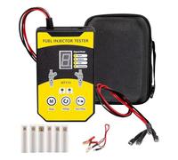 Koolenry Kit de Nettoyage Du Testeur 8 Modes D'Impulsion, Testeur D'Injecteur, 6 Adaptateurs de Nettoyage de Différentes Tailles, Alimentation de Sortie 12V/5V.