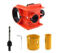 Koolenry Kit D'Installation de Serrure pour les Portes en Bois en Métal, Comprend des Outils de Scie à Trou de Gabarit de Verrouillage de Porte