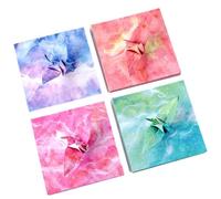 Koolenry Kit en Papier Origami 400 Feuilles, Fantastique Double Face Étoilée, 4 Designs pour Décor de Scrapbook
