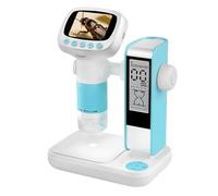 Koolenry Microscope pour Enfants Écran IPS de 2 Pouces Loupe Portable à Main 1080P HD pour Expérience Scientifique