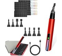 Koolenry MINI Electric Adproctez-Vous Charge USB avec Têtes Réglables à 3 Vitesses et 8 Têtes de Ponçage Outil pour L'Artisanat DIY