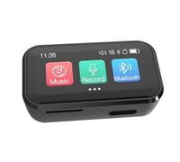 Koolenry Mini Lecteur MP3 Screen Tactile Bluetooth Player avec Clip E-Book FM Radio Audio Voice Recorder