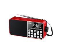 Koolenry Mini Portable Radio Portable FM Radio Haut-Parleur Support TF Card Digital FM Radio MP3 Player pour Senior Rouge