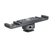 Koolenry pour la Caméra Vlog Vidéo Support du Support de Support de Support de Support à Chaussures Froids Adaptateur Triple Hot Shoe SOE Plate Mount pour Téléphone Mobile Couleur de Titane