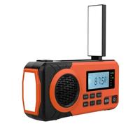 Koolenry Radio Météorologique d'urgence à la Manivelle Solaire Radio Météorologique Radio SW/AM/FM Radio Portable