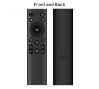 Koolenry TéLéCommande Q5 Air Mouse 2,4 GHz sans, Commande Vocale pour Smart TV, Android Box, Projecteur, ContrôLe Longue PortéE, 17 Touches