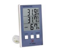 Koolenry Thermomètre Hygromètre Numérique Compact pour Intérieur/Extérieur, Capteur de Sonde de Station Météorologique, Écran LCD, Celsius/Fahrenheit
