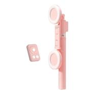 Koolenry Trépied Stick Stick Selfie à Distance Activé sans avec Une Hauteur de 67 Pouces Portable pour Le Trépied Trépied du Téléphone Portable Pink Pink