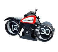 Koolenry Turning Turning Digital Flip Down Desk Clock Auto Flip Table Clock Vintage Design Modern Room Home Office Decoration Black and Red