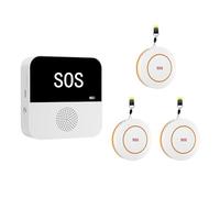 Koolenry Tuya Smart WiFi SOS + 3Call Bouton Système D'Alerte D'Urgence Médicale pour les Personnes Âgées avec un Téléspectateur pour les Patients