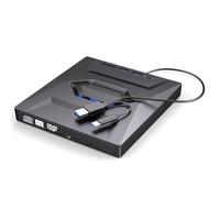 Koolenry Type-C USB3.0 Carte SD à Lecteur Externe Mobile Multifonctionnel, Lecteur de Disque U et CD/DVD Braveur de Lecture Vitesse 24x CD-RW Inclus