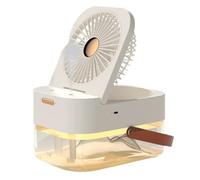 Koolenry Ventilateur Brumisateur avec Réservoir d'eau, Humidificateur de Refroidissement d'air avec Deux Sorties de Brumisation, Portable, Rechargeable par USB pour et Le Bureau