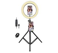 Koolstar Selfie Kit U25F Ring Light Anneau Lumineux sur Pieds Lampe LED - 3 Modes d'éclairage avec télécommande Bluetooth
