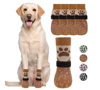 KOOLTAIL Chaussettes pour chien pour trottoir chaud/froid pour éviter de lécher les pattes, bottes antidérapantes pour chien et protection des pattes pour sols en bois dur, contrôle de la traction