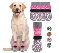KOOLTAIL Chaussettes pour chien pour trottoir chaud/froid pour éviter de lécher les pattes, bottes antidérapantes pour chien et protection des pattes pour sols en bois dur, contrôle de la traction