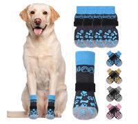 KOOLTAIL Chaussettes pour chien pour trottoir chaud/froid pour éviter de lécher les pattes, bottes pour chien et protection des pattes pour sols en bois dur, antidérapantes, contrôle de la traction