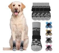 KOOLTAIL Chaussettes pour chien pour trottoir chaud/froid pour éviter de lécher les pattes, bottes pour chien et protection des pattes pour sols en bois dur, antidérapantes, contrôle de la traction