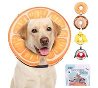 KOOLTAIL Collier conique alternatif pour chien, cône gonflable doux pour chiens de petite, moyenne et grande taille, cône réglable en forme de donut pour chiens et chats après une chirurgie, collier