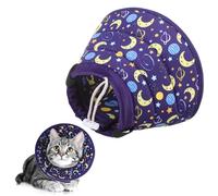 KOOLTAIL Collier conique pour chat, réglable, doux et confortable, pour arrêter de lécher, pliable en forme de donut résistant à l'eau, cône pour petits chats et chatons après une chirurgie, étoile L