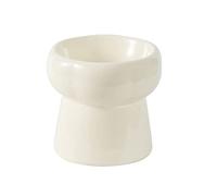 Koomiao 2 Pièces Gamelle Chat Surélevée Céramique Double Gamelles Chat pour Nourriture et Eau Anti-Vomissements Wide Bol de Nourriture pour Chats et Petits Chiens (Blanc-B)