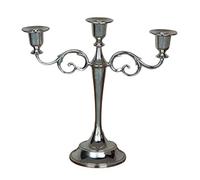 Koomiao Chandeliers à 3 ou 5 Bras Decor Bougeoir en Métal Style d'Européen Bougeoirs de Pilier Romantique Candélabres de Mariage Decoration Centre de Table (Argent, Chandeliers à 3 Bras)