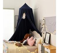 Koomiao Ciels de Lit pour Enfant, Baldaquin Lit Tente Gamins Dôme Maison de Jeux Moustiquaire Pour Lit Décoration de Chambre, Hauteur 250cm (Bleu Marin)