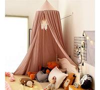 Koomiao Ciels de Lit pour Enfant, Baldaquin Lit Tente Gamins Dôme Maison de Jeux Moustiquaire Pour Lit Décoration de Chambre, Hauteur 250cm (Rose-2)
