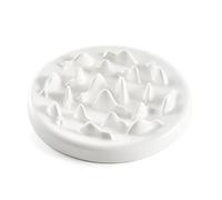 Koomiao Gamelle Anti Glouton Chien Chat, Céramique Gamelle d'alimentation Lente pour Chat Anti-Vomissements Anti-dérapante Fun Interactive Nourrir Les Chats Une Digestion Lente (Blanc)