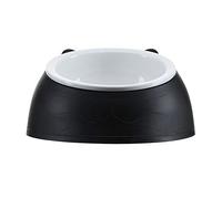 Koomiao Gamelle Chat Inclinée Bol en Céramique pour Chien Anti-Vomissements Bol de Nourriture avec Base Antidérapante Gamelle Surélevée pour Animaux de Compagnie 250ml (Noir)