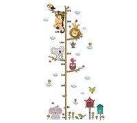 Koomiao Muraux Animaux Forêt,Stickers Ruban Mesureur Hauteur Croissance de Mesure Tableau Autocollant Mural pour Chambre Enfants Bébé Salon
