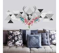 Koomiao Sticker Mural Sika Cerf Personnalité,Stickers Muraux Salon Nordique Chambre Salon Art Moderne Décoration Autocollant Bricolage Vinyle Chambres Décoration 60 * 90CM