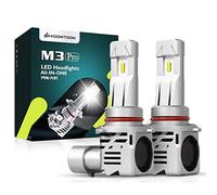 KOOMTOOM Ampoules LED 9012 / Hir2 / 9005 / HB3 Ampoule de phare ZES Puce LED Tout-en-un halogène 1: 1 Design Plug-N-Play 55W 12000LM 24V 1YR Garantie…