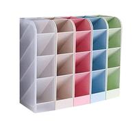 Koomuao 5pcs Boîte de Rangement en Plastique Multifonction Pot à Crayon, Rangement Bureau pour Stylos à la Maison, au Bureau et à l’école