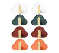 Koomuao 8Pcs Crochets Muraux Adhésifs Nuages Patère Murale Porte-Clés Décoratif Porte-serviettes Imperméable pour Cuisine Salle de Bains Salon Bureau Porte-manteau Enfants (Couleur)
