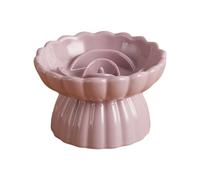 Koomuao Gamelle Anti Glouton Chat, Chat Surélevée Ceramique Anti-Vomissements, Slow Feeder Violet